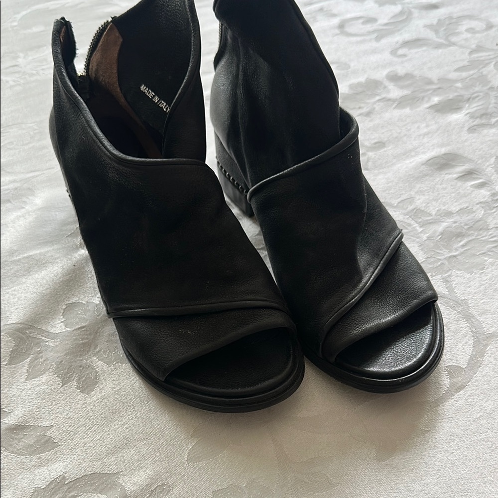 AS98

Black Women's Peep Toe Ankle Boot/Sandles